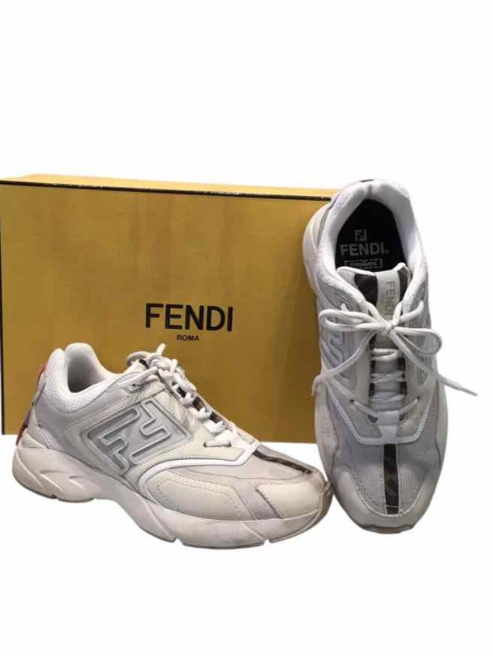 Fendi white and gray Size 39 Shoes
